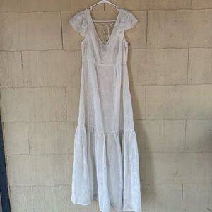 Lulus White Eyelet Midi Dress